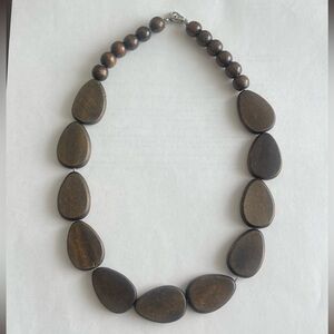 Chunky Brown Beaded Necklace